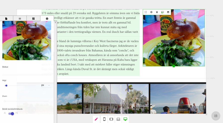 Volvo digital magazine CMS — WYSIWYG article editor